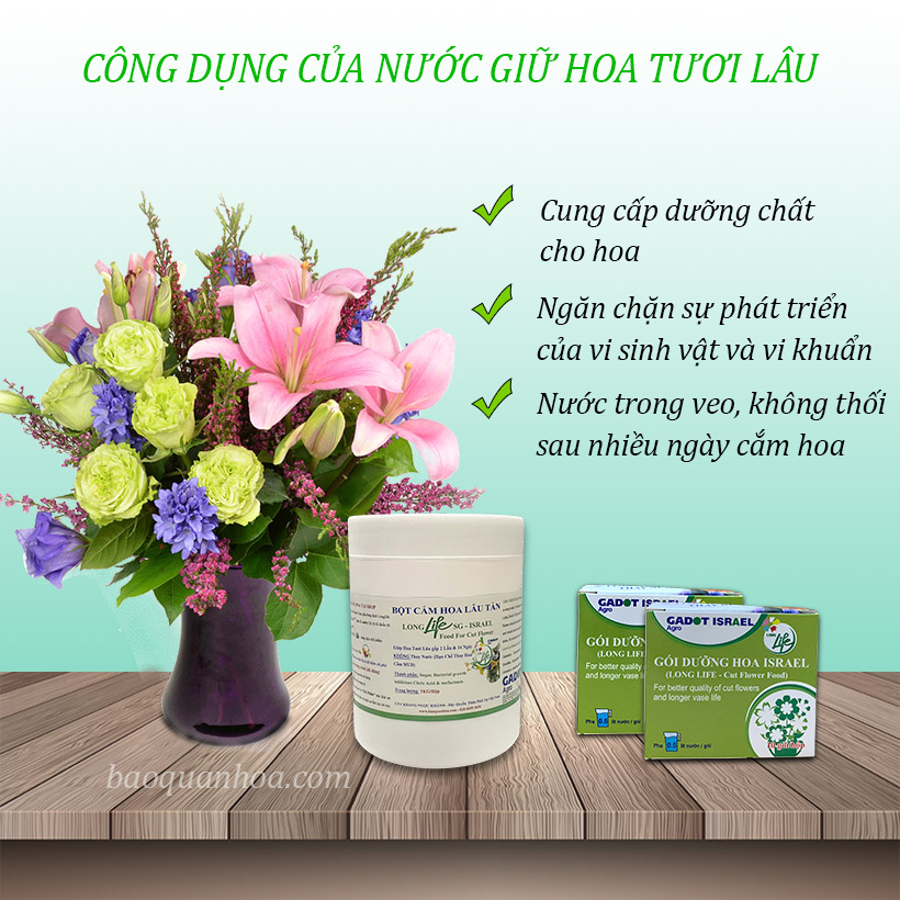 Công dụng của thuốc giữ hoa tươi lâu Longlife